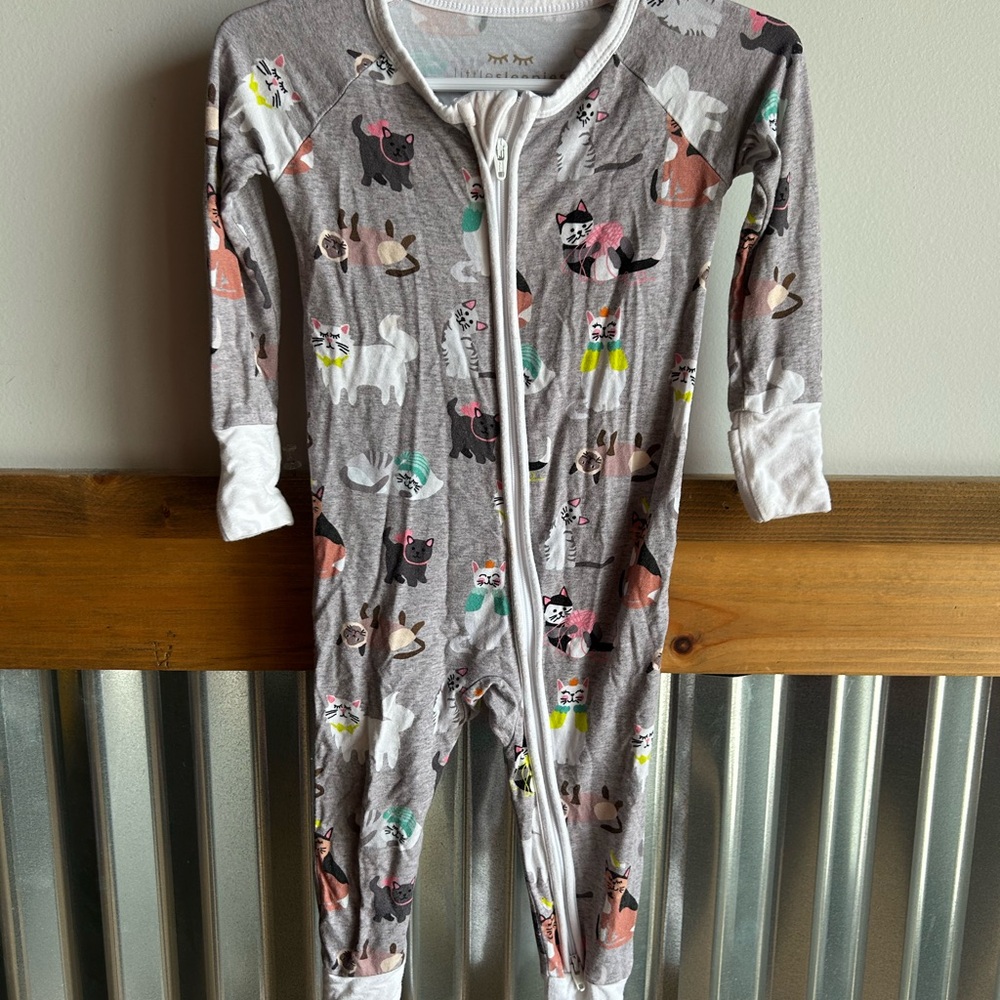 Little Sleepies Multicolor Animal Print Kids Footie